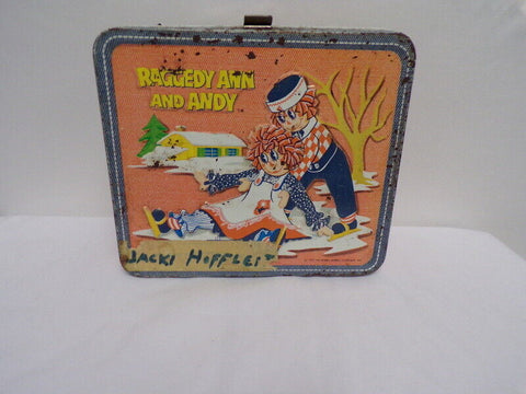 ORIGINAL Vintage 1973 Raggedy Ann & Andy Metal Lunch Box 