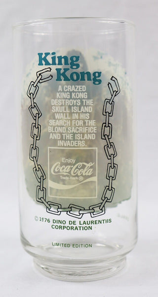 VINTAGE 1976 Coca Cola King Kong Drinking Glass