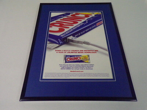 2006 Nestle Crunch Bar Framed 11x14 ORIGINAL Vintage Advertisement