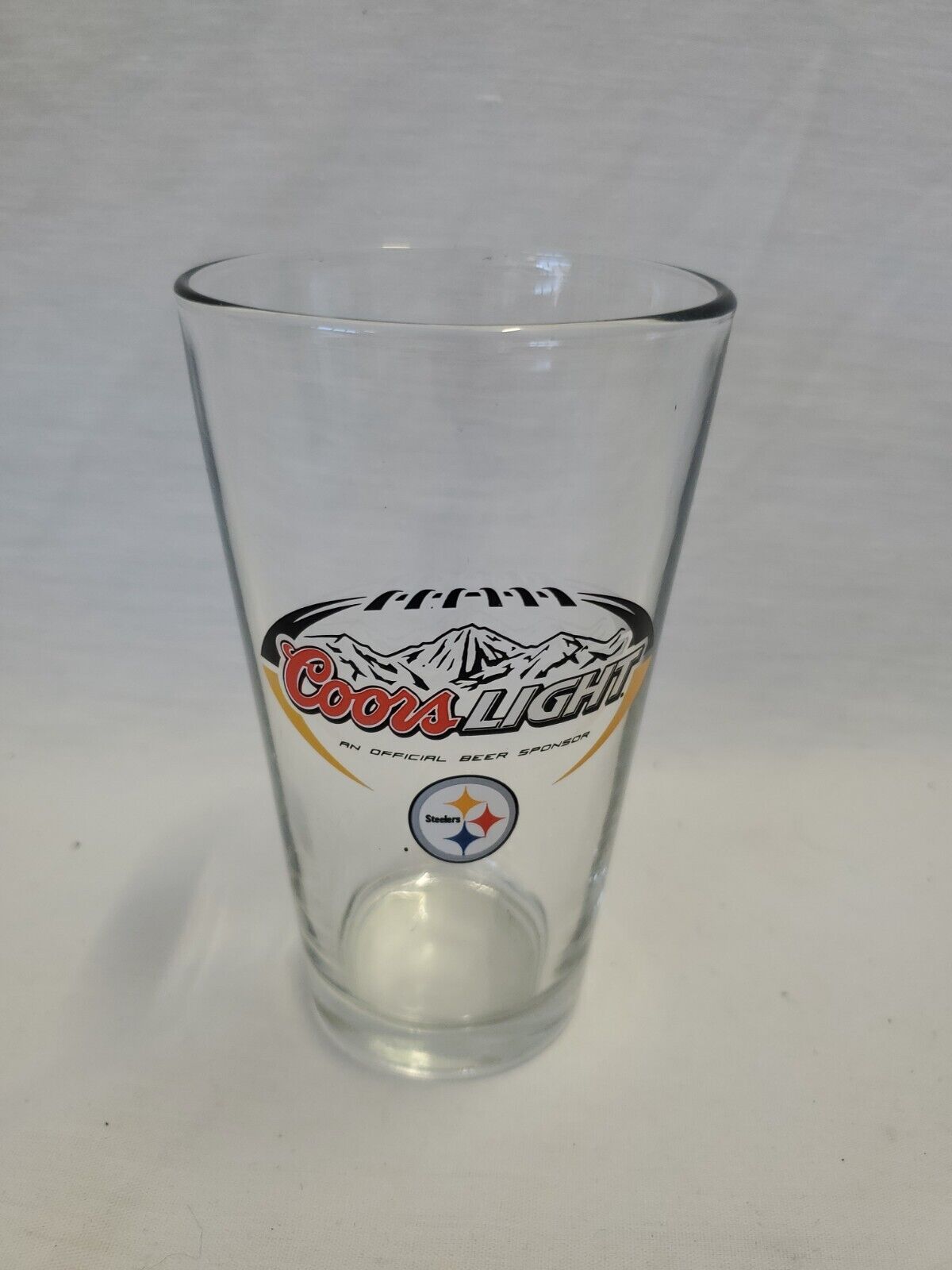 Coors Light Beer Pittsburgh Steelers Pint Glass