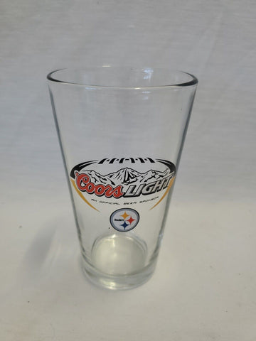 Coors Light Beer Pittsburgh Steelers Pint Glass