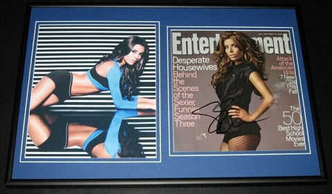 Eva Longoria Lingerie Signed Framed 12x18 Photo Set Desperate Housewives