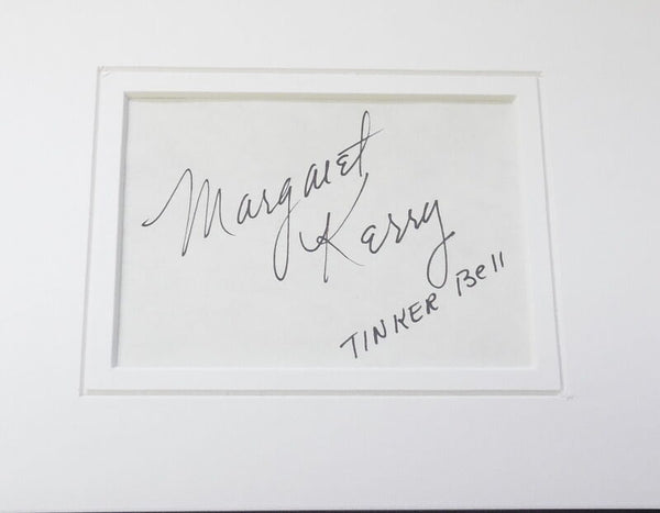 Margaret Kerry Signed Framed 11x17 Peter Pan Poster Display JSA Tinker Bell Insc