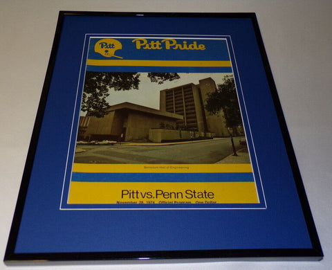 1974 Pitt vs Penn State Football Framed 11x14 ORIGINAL Program Display 