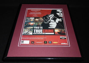 True Crime Streets of LA 2003 PS2 Xbox Framed 11x14 ORIGINAL Advertisement 