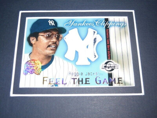 Reggie Jackson 16x20 Framed Game Used Uniform & Photo Display Yankees