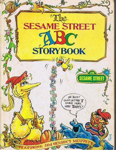 VINTAGE 1974 Sesame Street ABC Storybook Hardcover Big Bird Ernie Cookie Monster