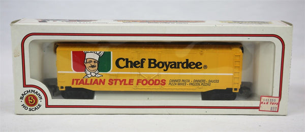 VINTAGE 1980s Bachmann HO Scale Chef Boyardee 51' Steel Box Car