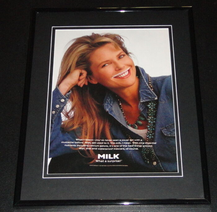 Christie Brinkley 1995 Milk Mustache 11x14 Framed ORIGINAL Advertisement 