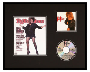 Tina Turner 16x20 Framed Rolling Stone Cover & Break Every Rule CD Display