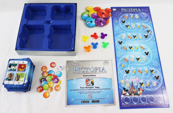 VINTAGE 2014 Disney Pictopia Trivia Board Game 1000 Questions