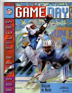 Sep 29 1996 Houston Oilers Pittsburgh Steelers Program Eddie George J Bettis