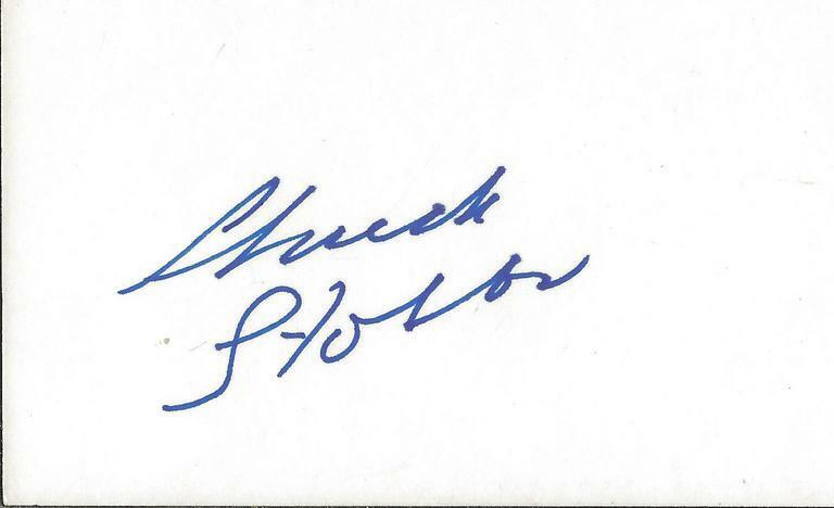 Chuck Stobbs Signed 3x5 Index Card JSA COA White Sox Senators