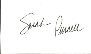 Sarah Purcell Signed 3x5 Index Card JSA