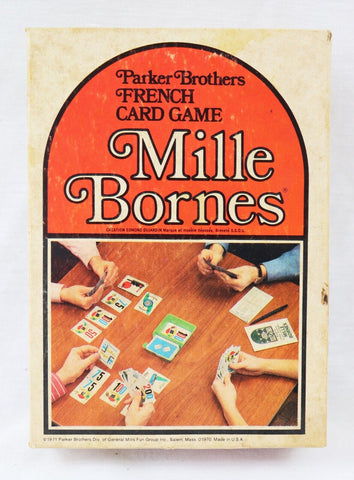 VINTAGE 1971 Parker Brothers Mille Bornes French Card Game