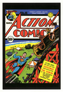 Action Comics #46 4x5" Cover Postcard 2010 DC Comics Superman Domino