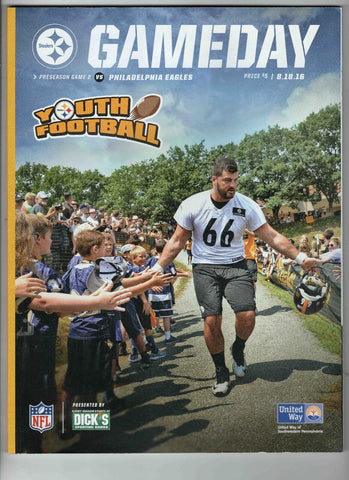 Aug 18 2016 Eagles @ Steelers Program David Decastro Cover