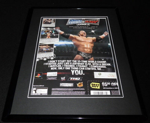 WWE Smackdown vs Raw / Best Buy 2007 Framed 11x14 ORIGINAL Advertisement 