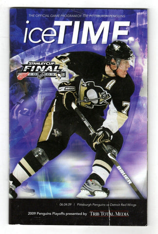 2009 Stanley Cup Game 5 Pittsburgh Penguins vs Detroit Program 2-1 Win