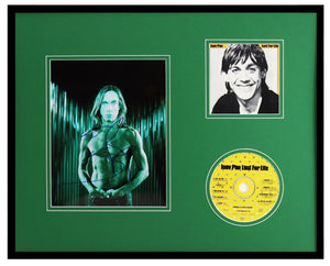 Iggy Pop Signed Framed 16x20 Lust For Life CD & Photo Display