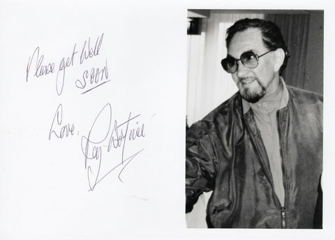 Ray Dotrice Vintage Signed 5x7 Photo Get Well Soon Inscription