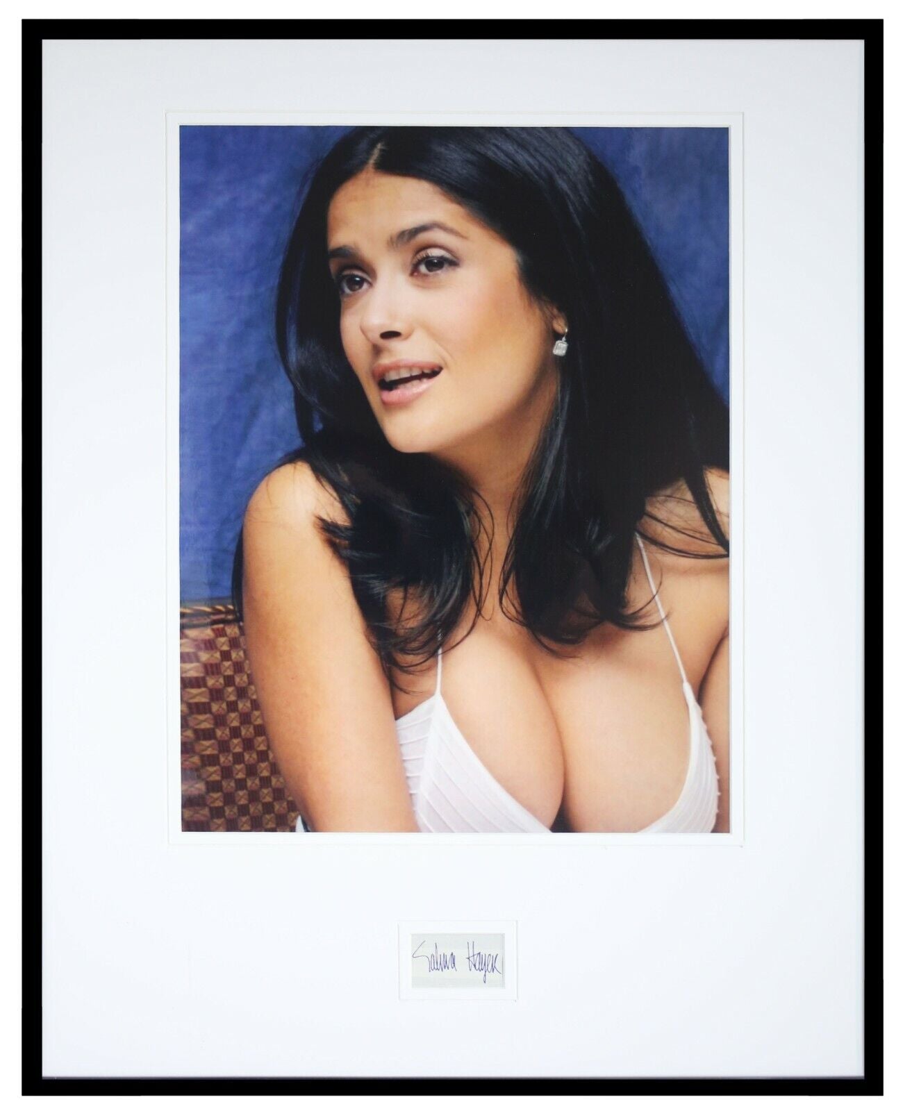 Salma Hayek Facsimile Signed Framed 16x20 Photo Display