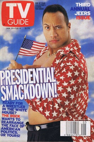 ORIGINAL Vintage Jan 29 2000 TV Guide No Label Dwayne Johnson Rock President