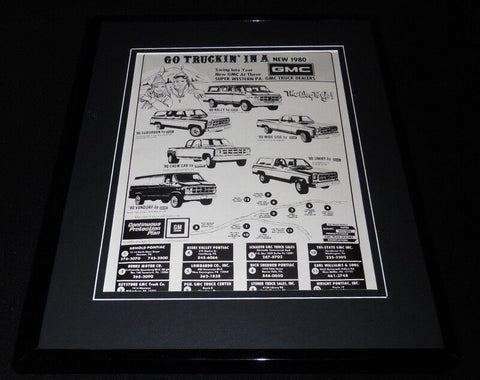 1980 Western PA GMC Trucks Framed 11x14 ORIGINAL Vintage Advertisement