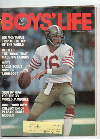 VINTAGE Nov 1982 Boys Life Magazine Joe Montana 49ers