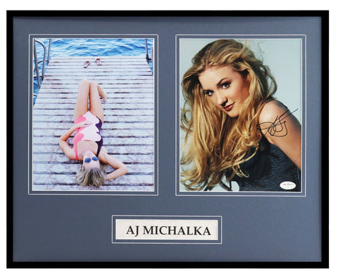 AJ Michalka Signed Framed 16x20 Photo Set JSA The Goldbergs