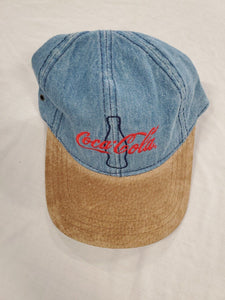 VINTAGE Coca Cola Denim Adjustable Snapback Cap Hat