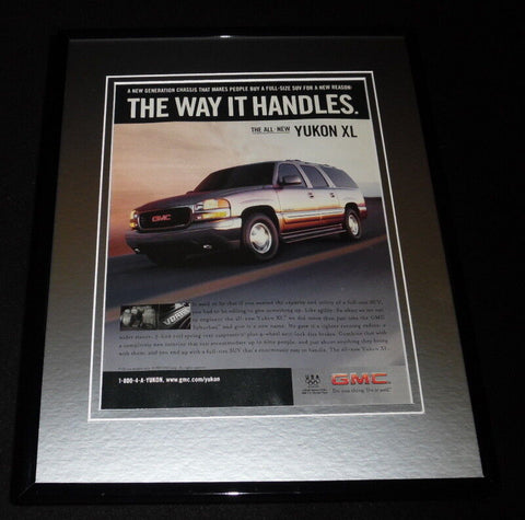 2000 GMC Yukon XL Framed 11x14 ORIGINAL Vintage Advertisement