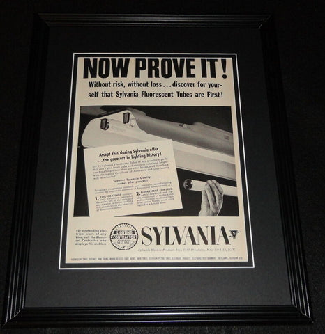 1951 Sylvania Electric 11x14 Framed ORIGINAL Vintage Advertisement