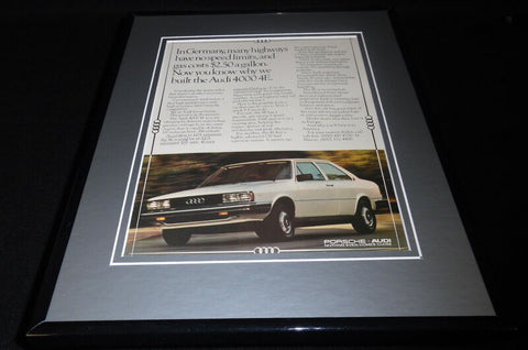 1981 Audi 4000 4E 11x14 Framed ORIGINAL Vintage Advertisement