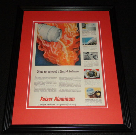 1951 Kaiser Aluminum Framed 11x14 ORIGINAL Advertisement