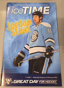 Nov 18 2008 Wild @ Penguins Program Jordan Staal Matt Cooke Goal