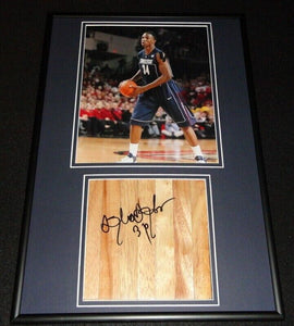 Hasheem Thabeet Signed Framed 12x18 Floorboard & Photo Display UConn B