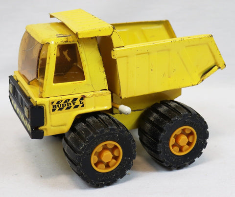 ORIGINAL Vintage 1960s Buddy L Diecast Metal Yellow Dump Truck