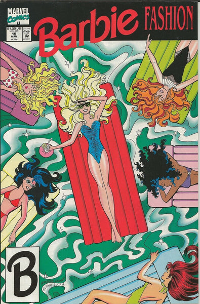 Barbie Fashion #15 1992 Marvel Comics Swimsuit Cover GGA 