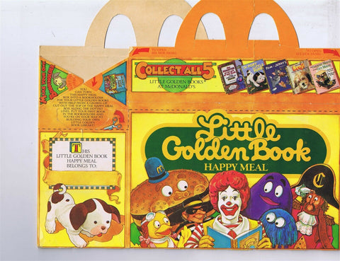 ORIGINAL Vintage McDonald's Little Golden Book Happy Meal Box