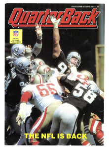 VINTAGE Oct 1987 NFL Quarterback Magazine Raiders 49ers