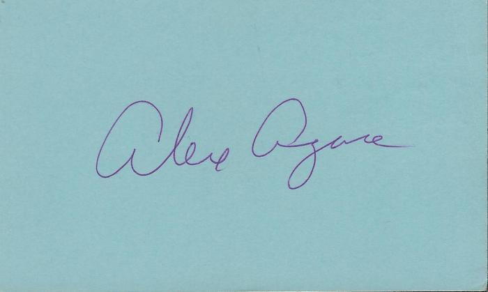 Alex Agase Signed 3x5 Index Card Illinois LA Dons 