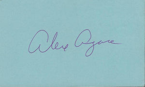 Alex Agase Signed 3x5 Index Card Illinois LA Dons 