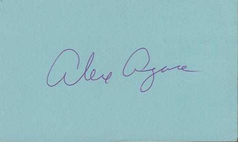 Alex Agase Signed 3x5 Index Card Illinois LA Dons 