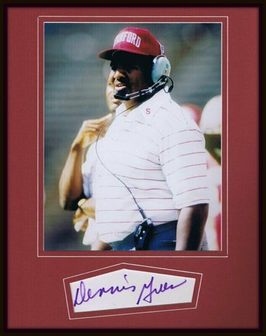 Dennis Green Signed Framed 11x14 Photo Display Stanford Vikings Cardinals