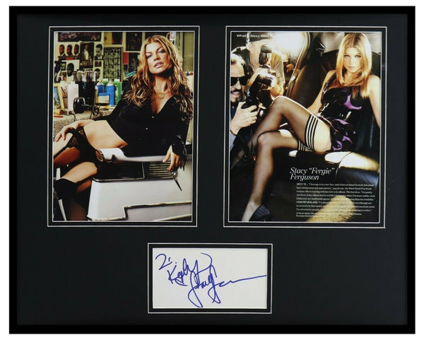 Fergie Signed Framed 16x20 Photo Display Vintage Signature Black Eyed Peas