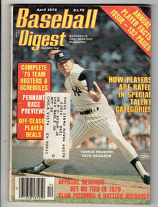 Apr 1979 Baseball Digest Magazine Goose Gossage Yankees