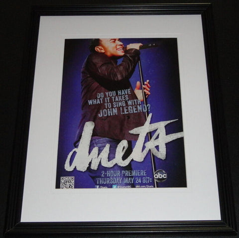 ABC Duets 2012 John Legend 11x14 Framed ORIGINAL Advertisement