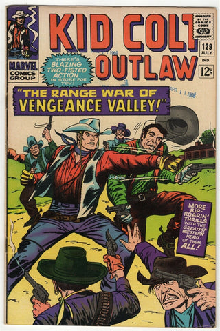 Kid Colt Outlaw #129 ORIGINAL Vintage 1966 Marvel Comics 