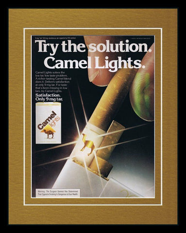 1978 Camel Lights Cigarettes Framed 11x14 ORIGINAL Vintage Advertisement 